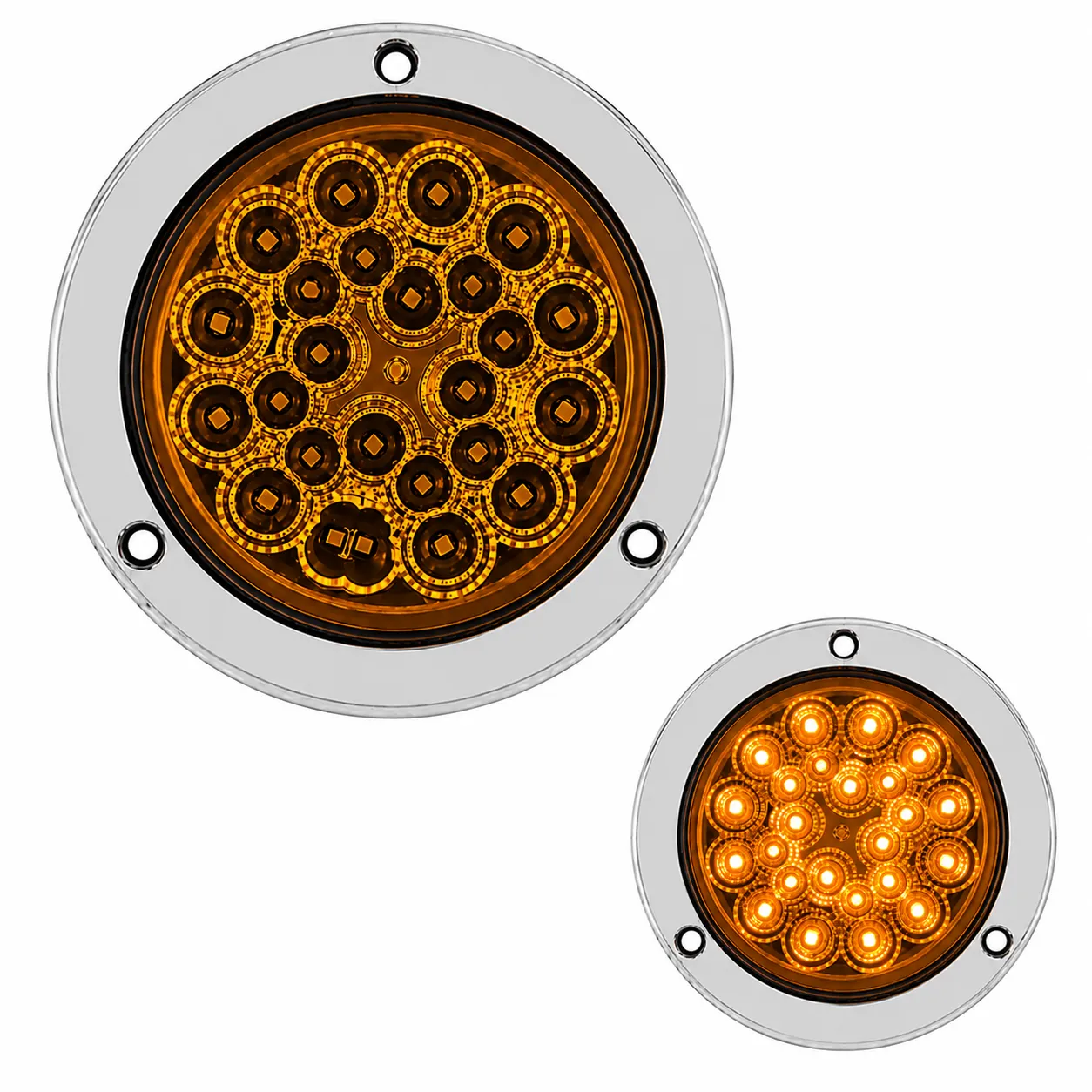 Plafón redondo ámbar de 32 LED FlashTruck