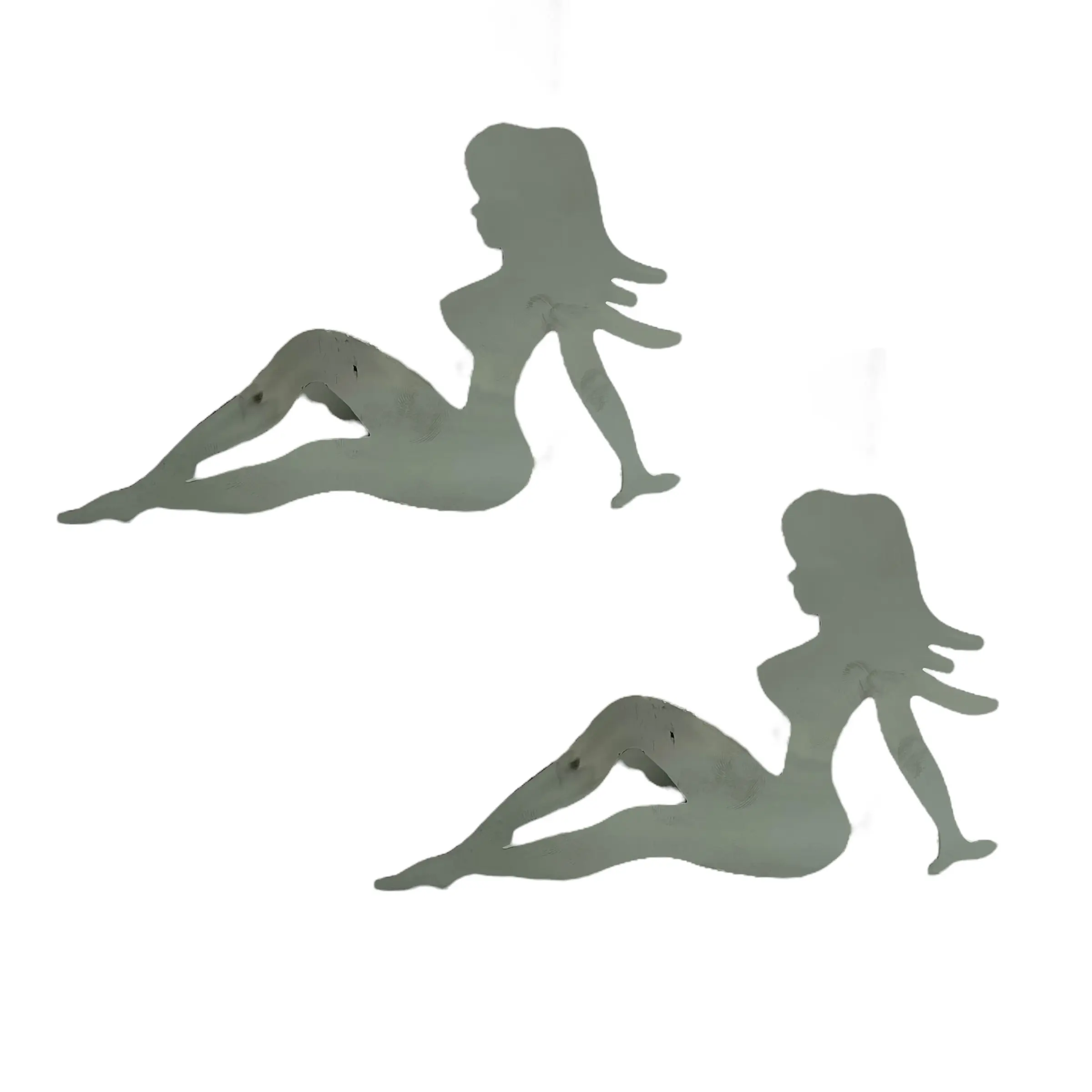 Emblema automotriz muñecas bailarinas para parabrisas cromada