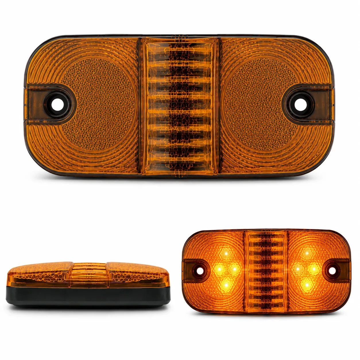 Plafón universal ámbar lateral 6 LED 
