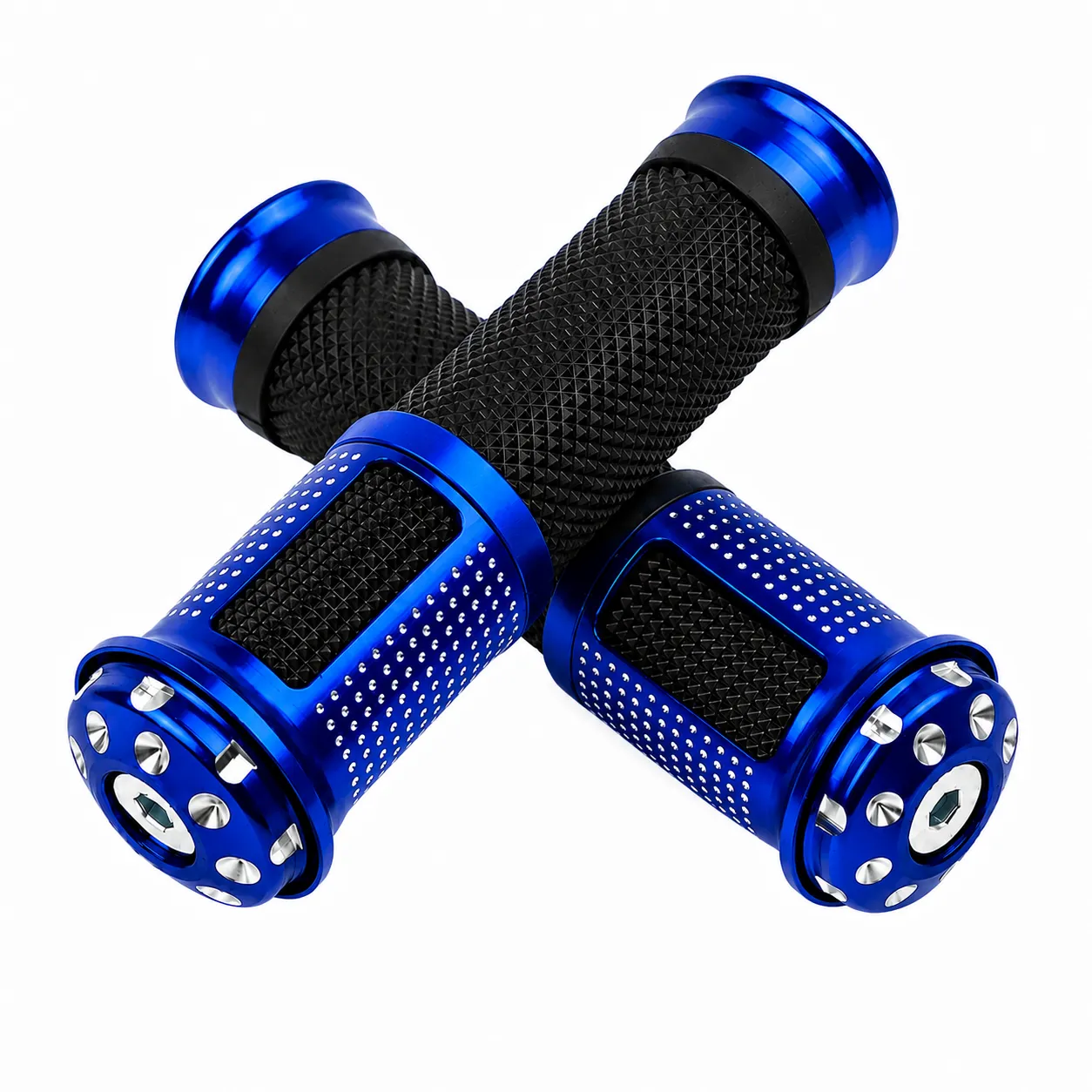 Puño para motocicleta deportivo azul