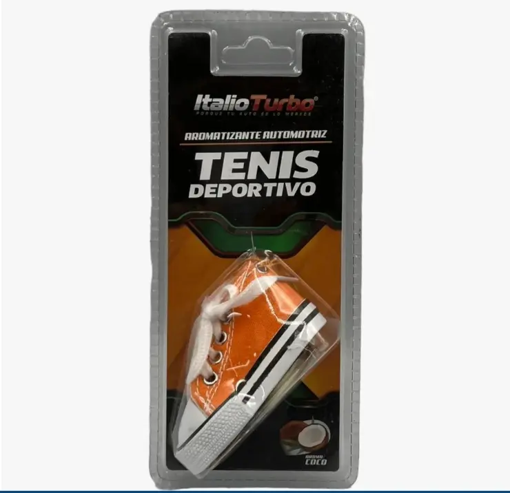 Aromatizante de coco con forma de tenis