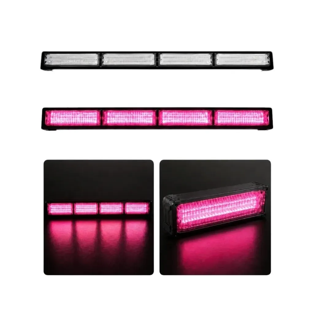 Barra LED rosa de 4 paneles cob con funciones
