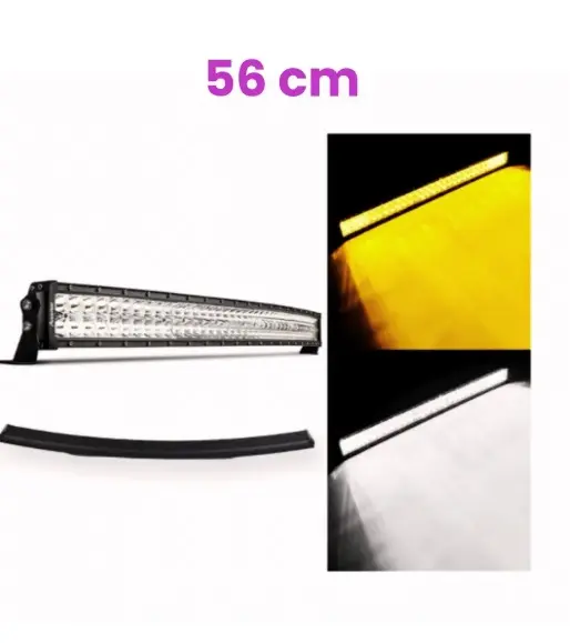 Barra LED curva bicolor (blanco/ámbar) 56 cm