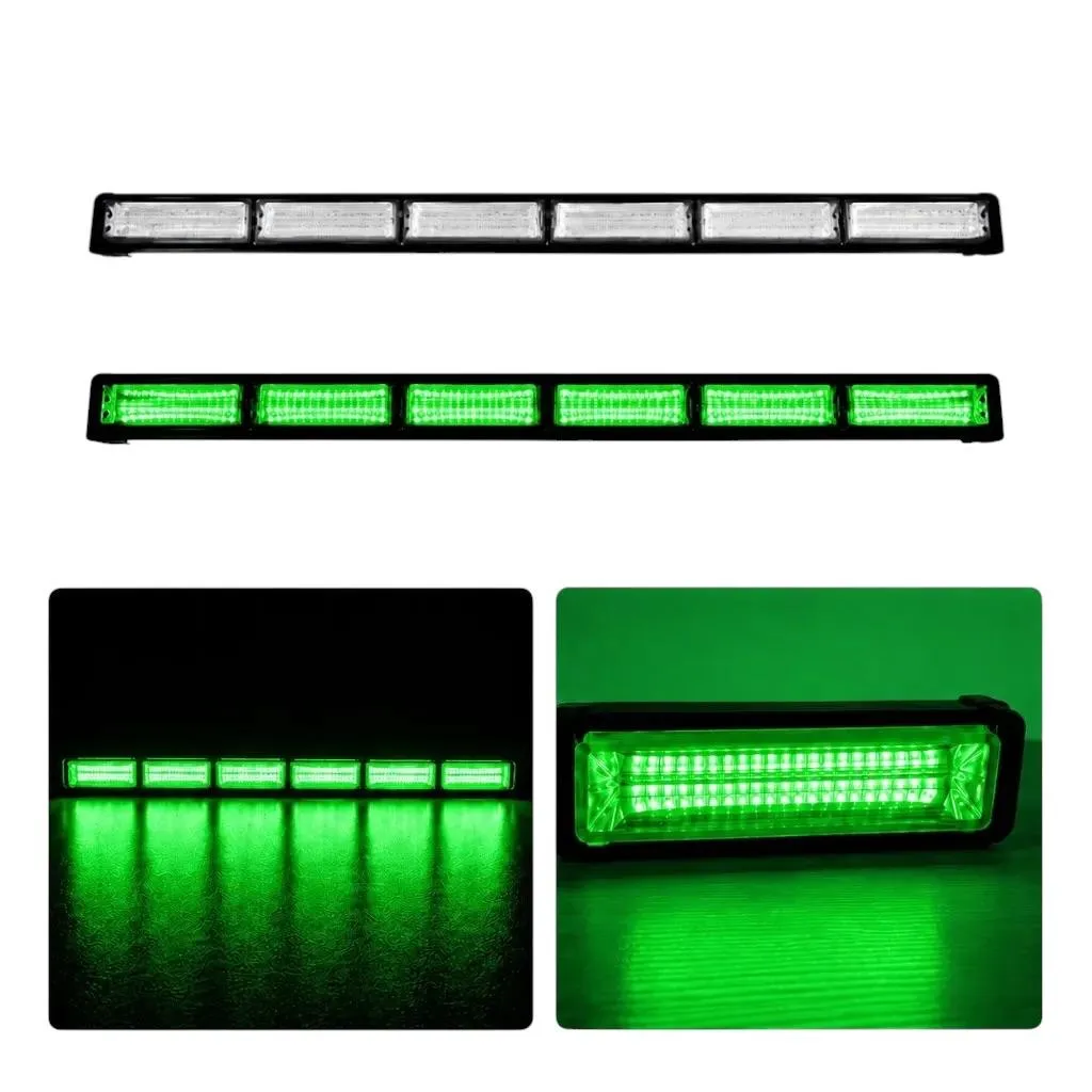 Barra LED verde de 6 paneles cob con funciones