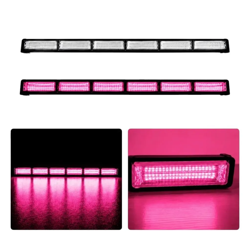 Barra LED rosa de 6 paneles cob con funciones