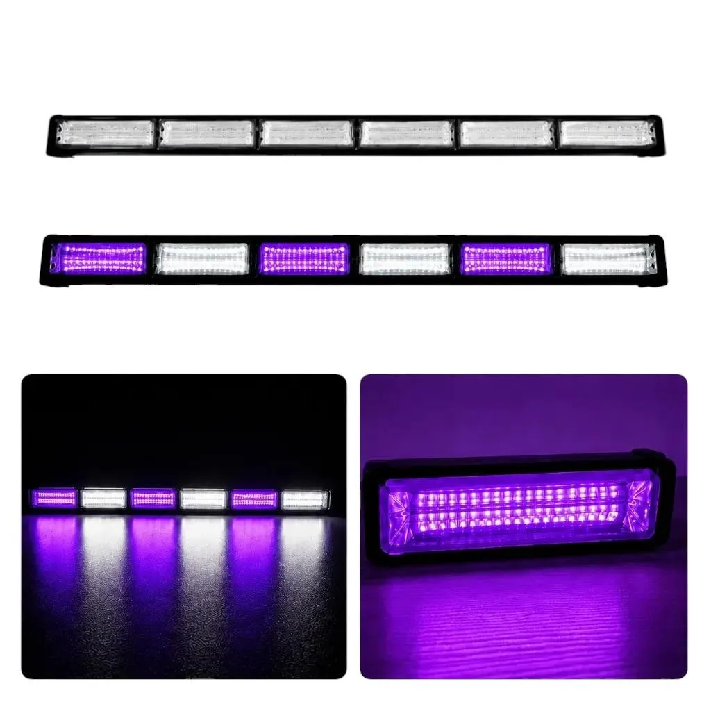 Barra LED  blanco/morado de 6 paneles cob con funciones