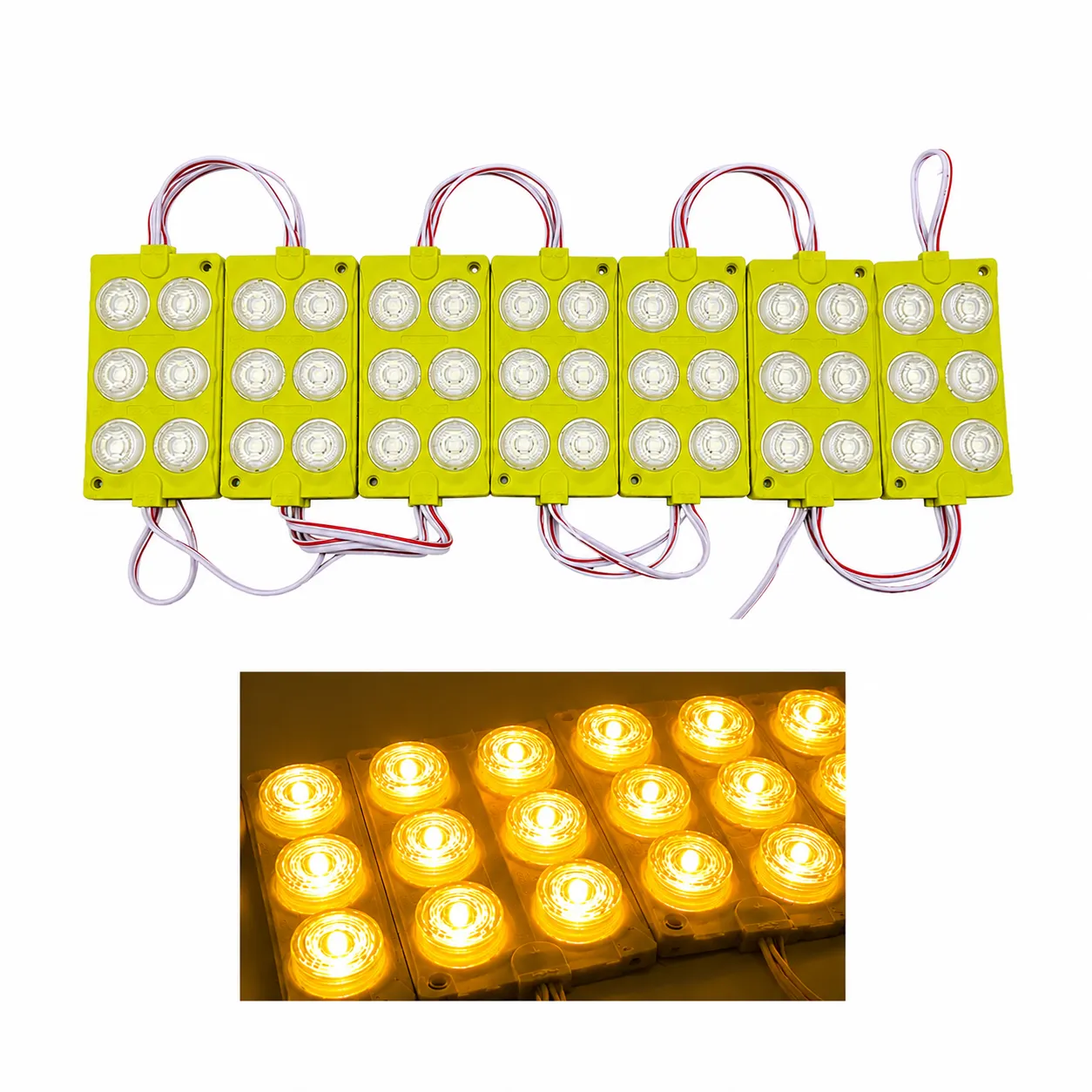 Módulo ámbar de 6 LED tipo sombrero (Tira de 20 piezas)