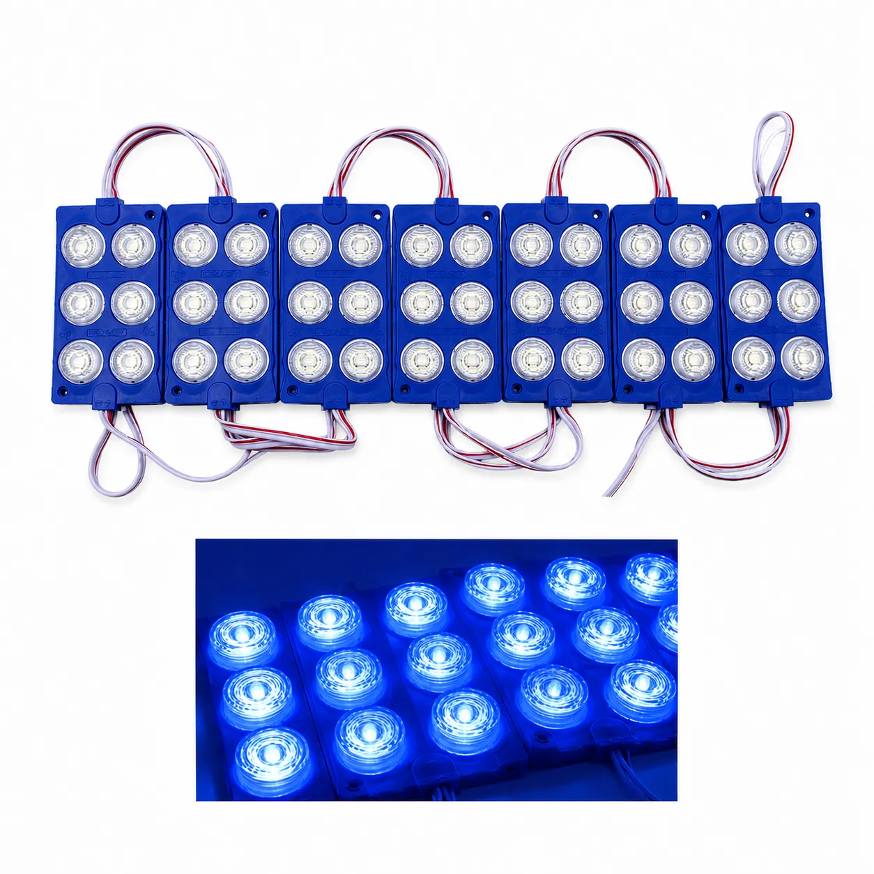 Módulo azul de 6 LED tipo sombrero (tira de 20 piezas)