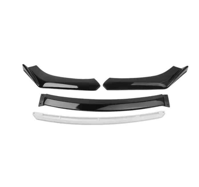 Lip y spoiler negro universal con línea blanca