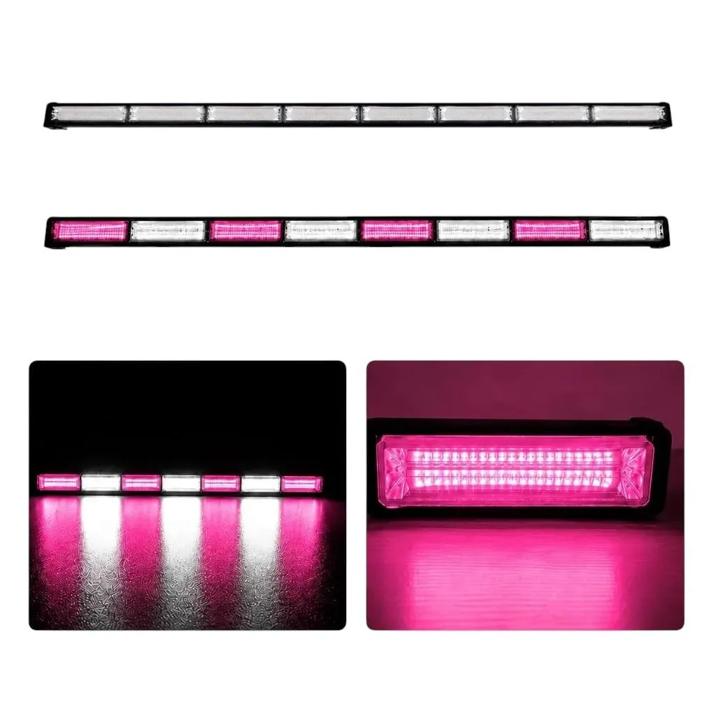 Barra LED rosa de 8 paneles cob con funciones