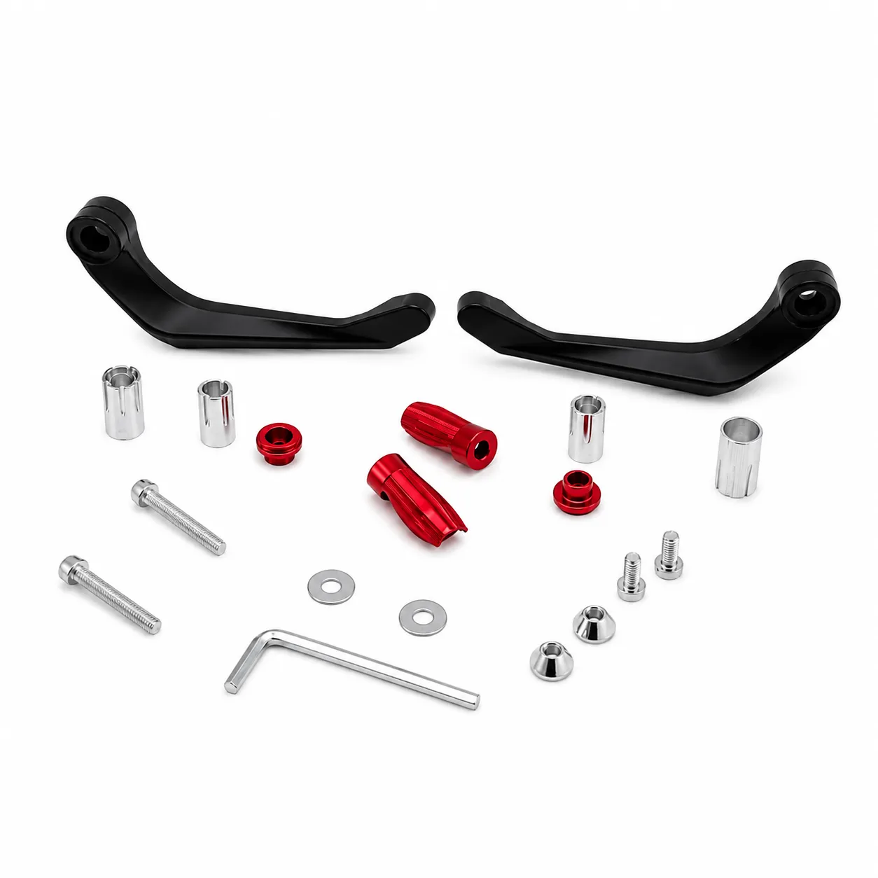 Cubre puño metálico rojo para moto