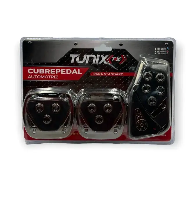 Cubrepedal combinado cromo con hule estándar