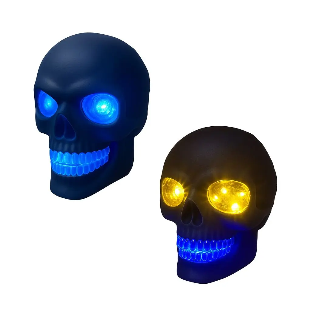 Direccional secuencial LED tipo calavera universal amarillo/azul