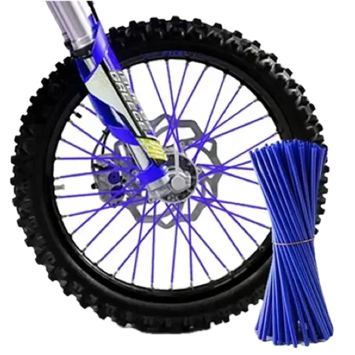 Cubre rayos rin de motocicleta azul