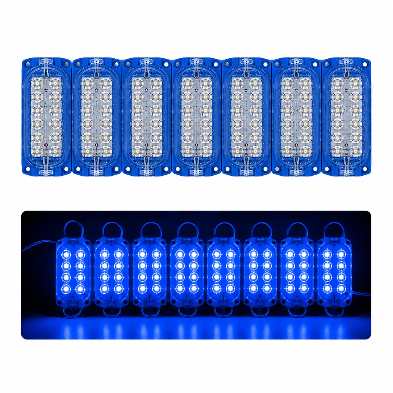 Módulo azul de 12 LED nueva generación tira de 10 piezas