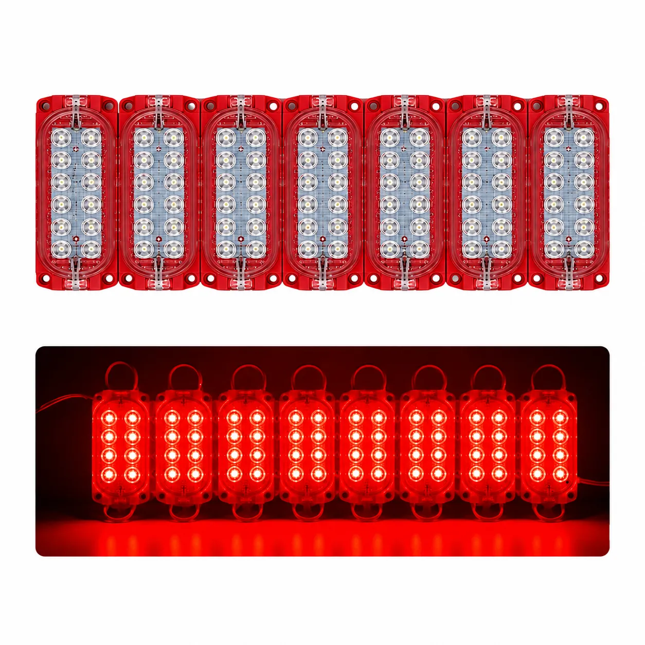 Módulo rojo de 12 LED nueva generación tira de 10 piezas