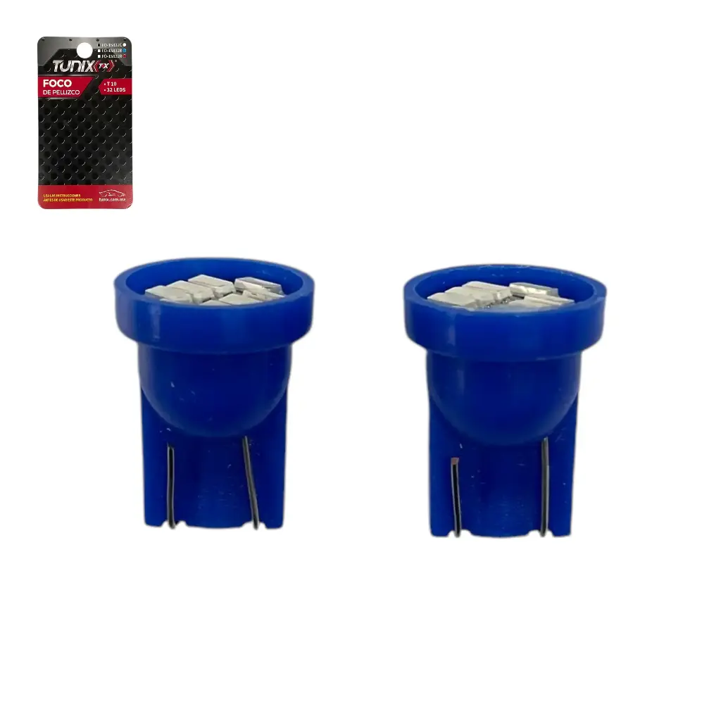 Foco de pellizco azul con 8 LED