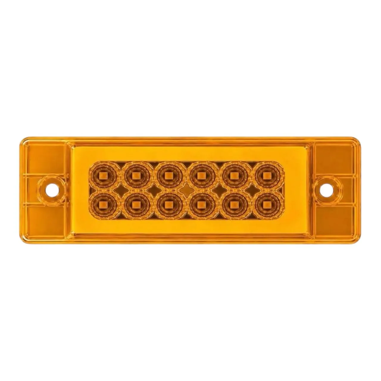 Plafón LED rectangular con arillo GLO ámbar