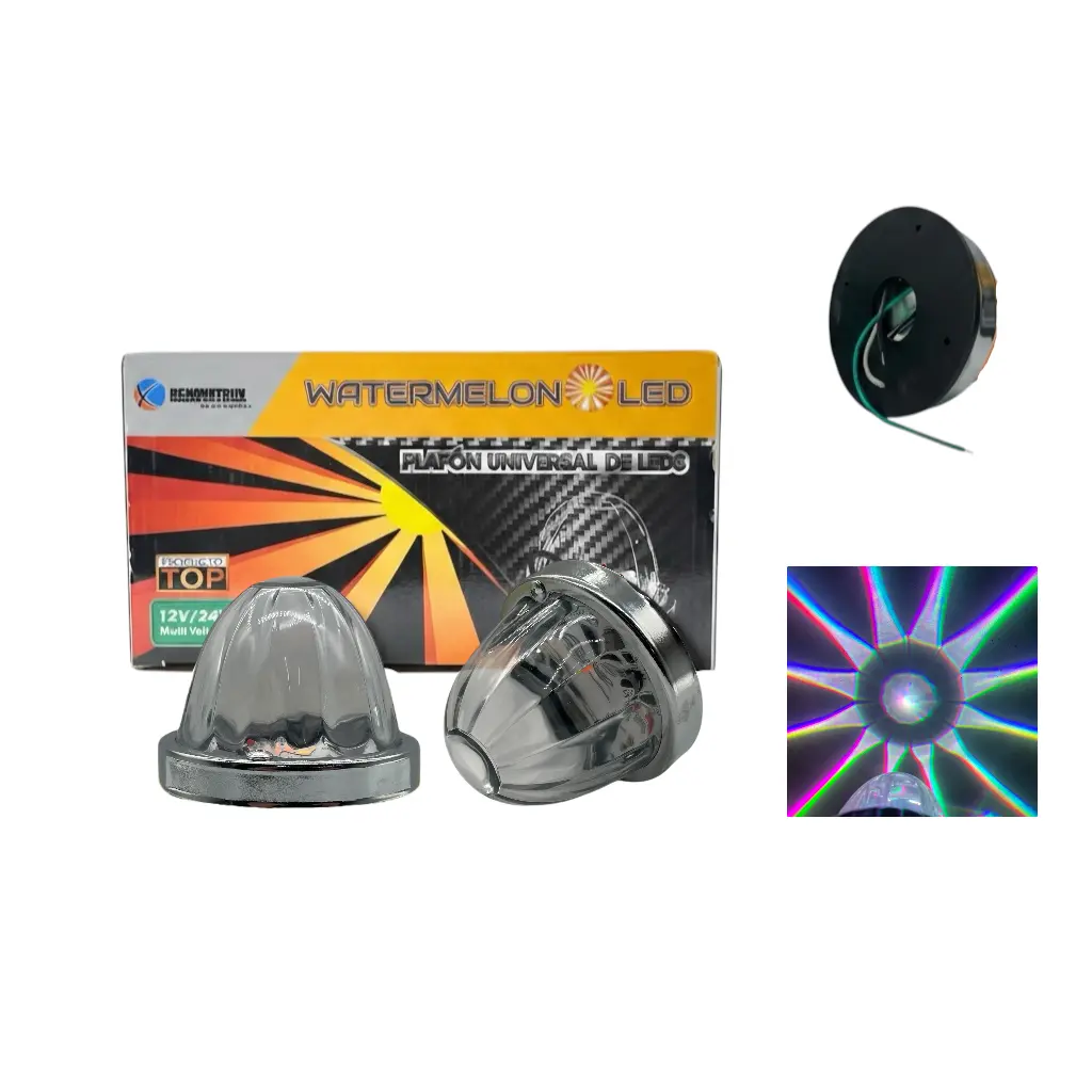 Plafón LED de vidrio watermelon RGB