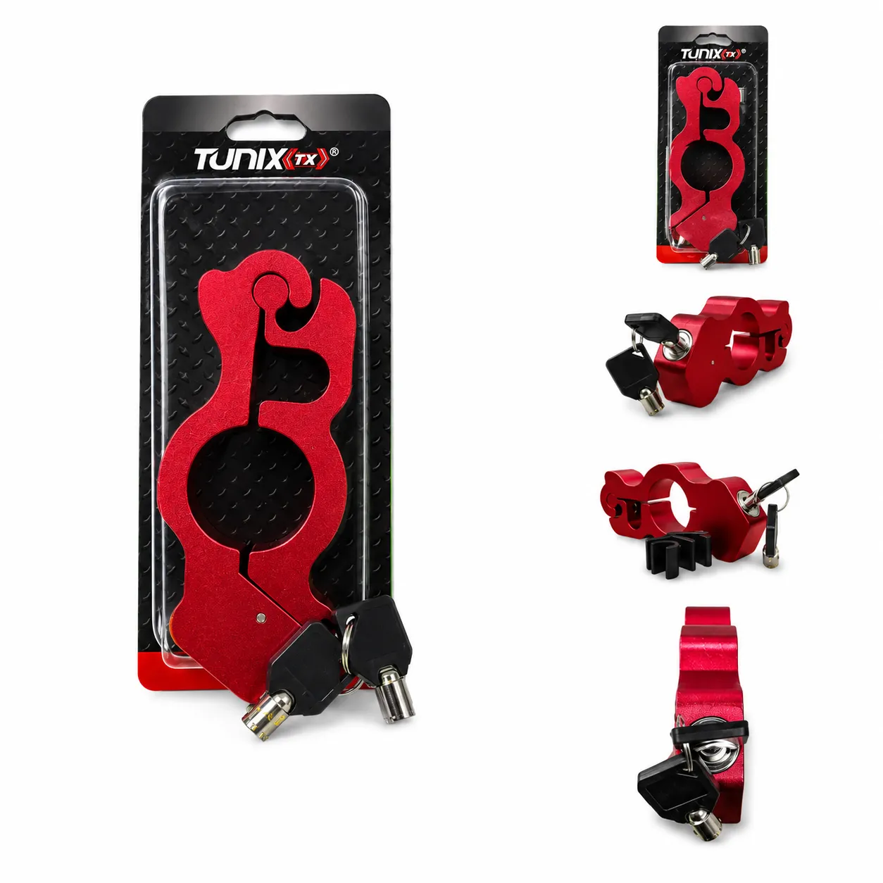 Candado rojo de aluminio para puño