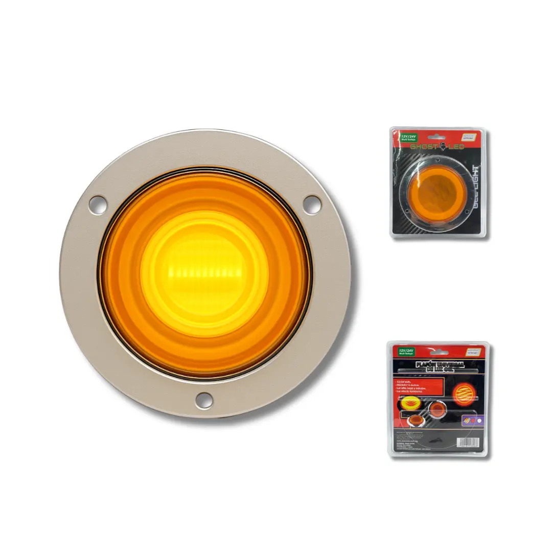 Plafón LED redondo de 3" con efecto fantasma (Ámbar)