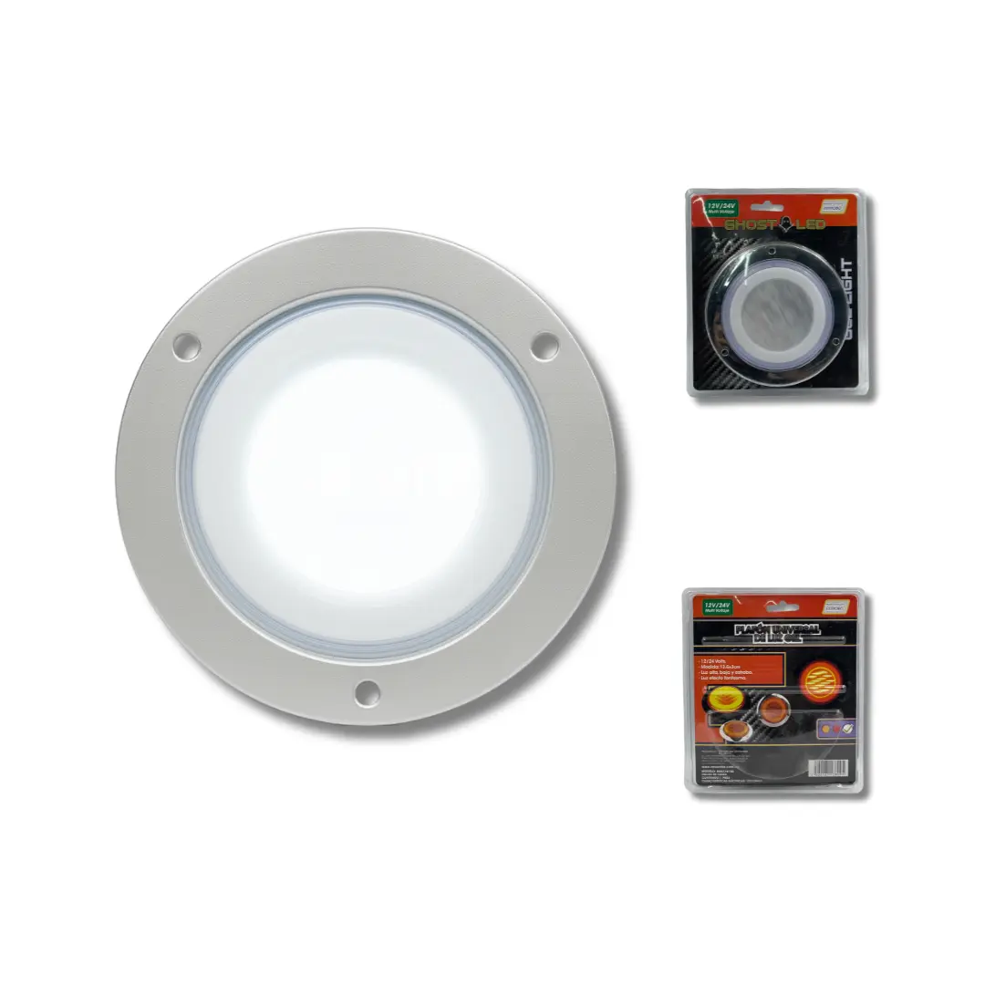 Plafón LED redondo de 3" con efecto fantasma (Blanco)