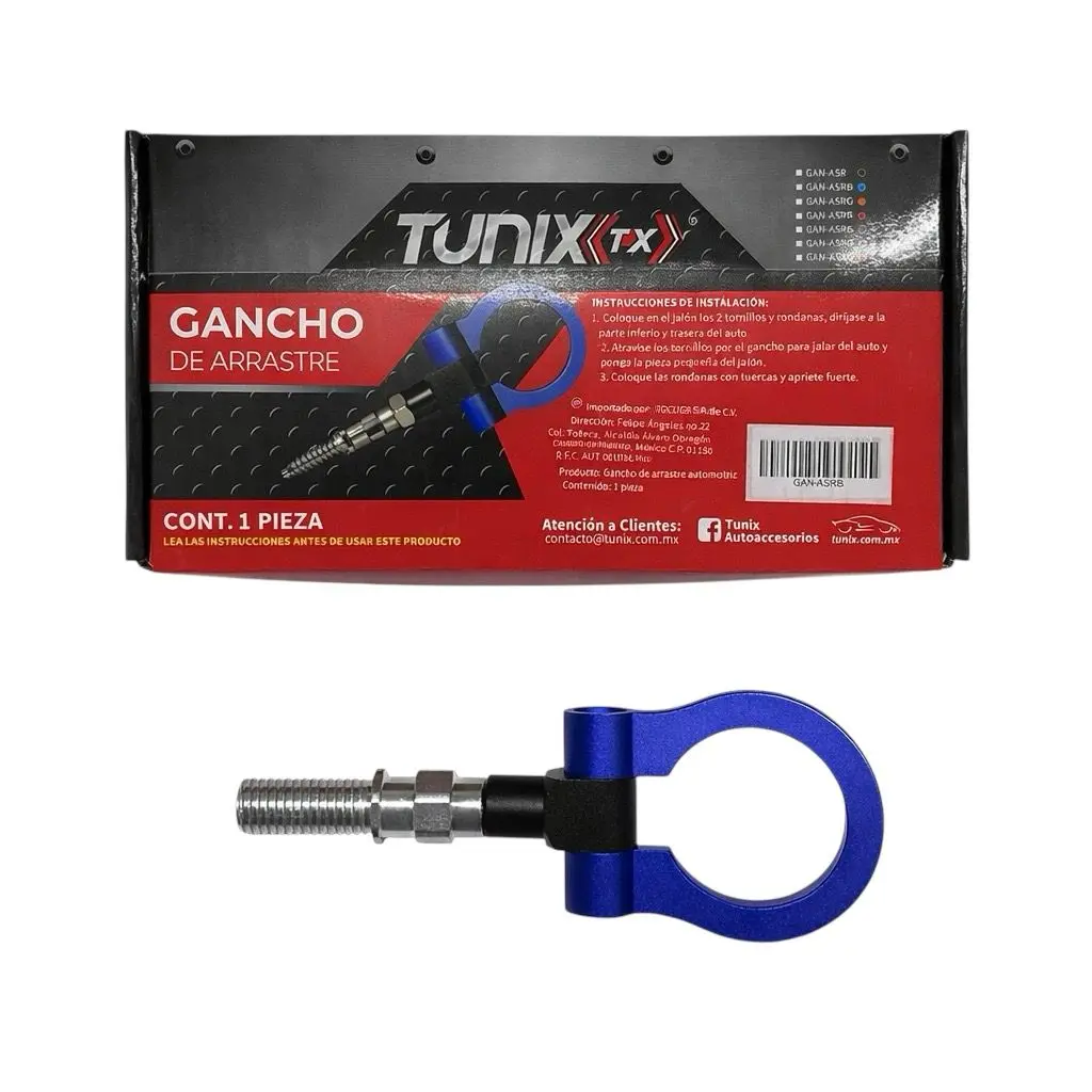 Gancho de arrastre de aluminio azul