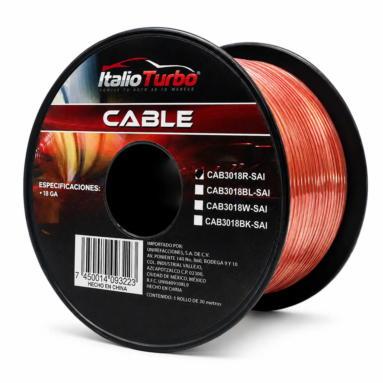 Cable para instalación calibre 18