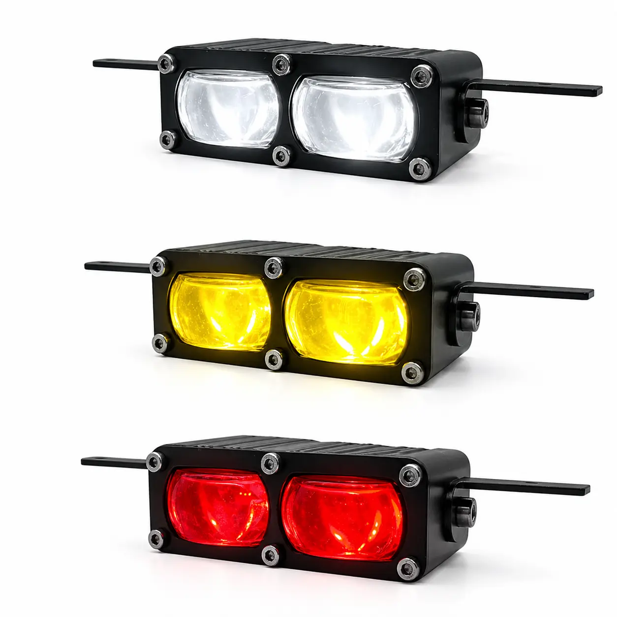 Faro LED proyector compacto alta potencia tricolor de doble lupa 