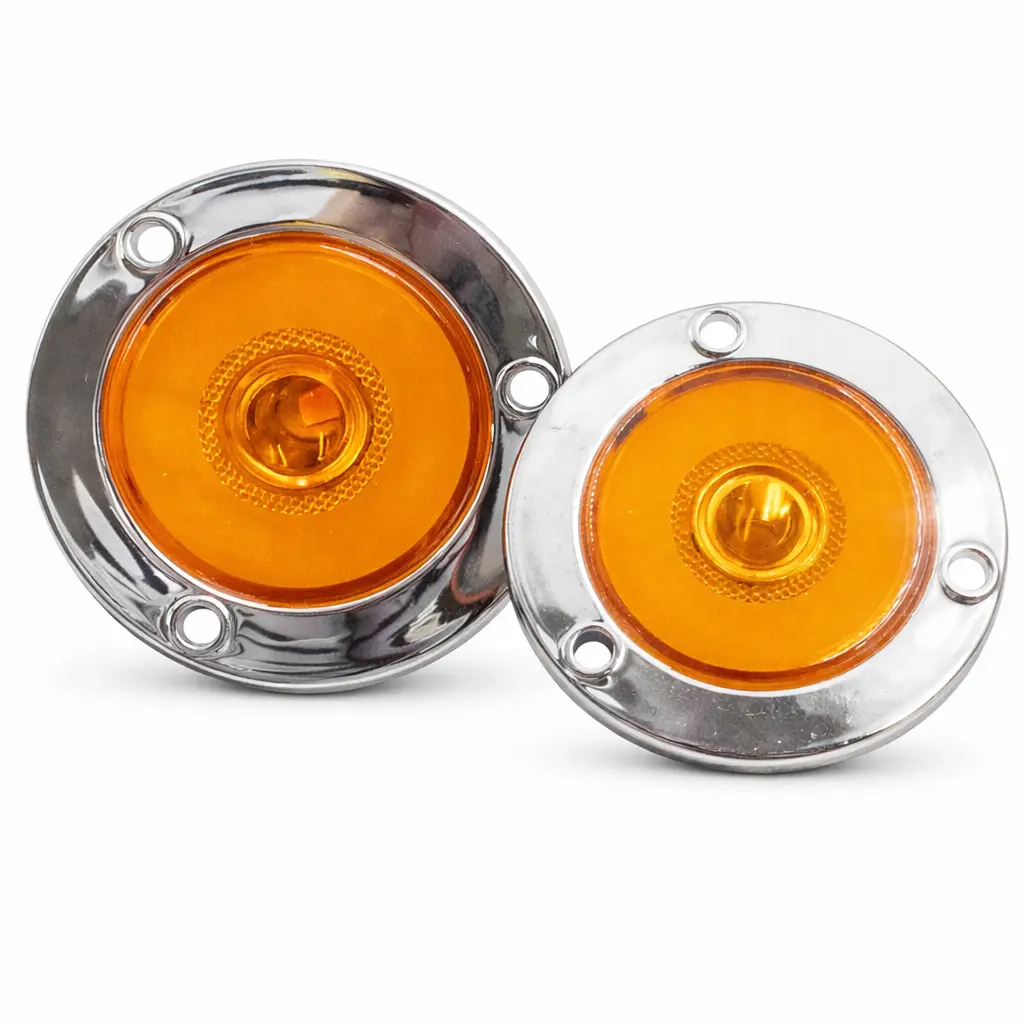 Plafón LED de 2" redondo ámbar con arillo gel
