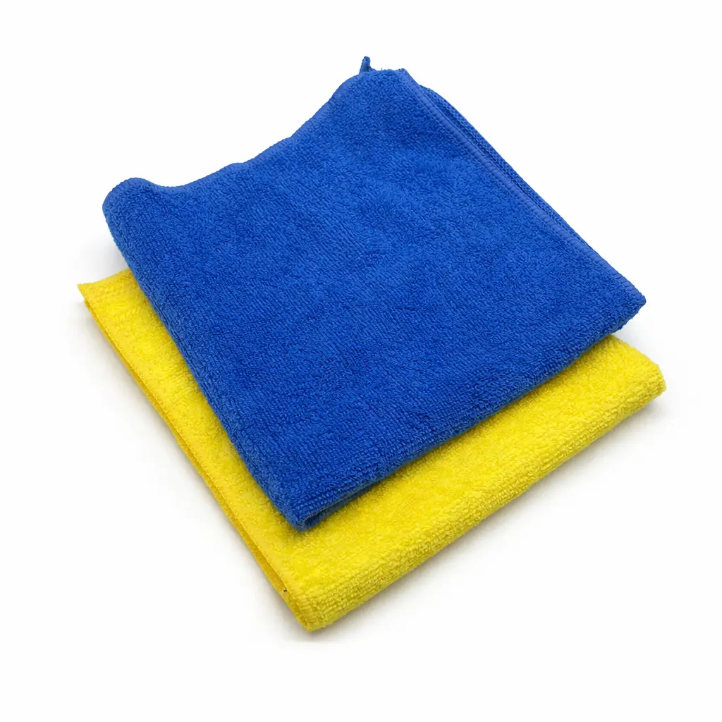 Toalla de microfibra 40 CM x 40CM azul o  amarillo