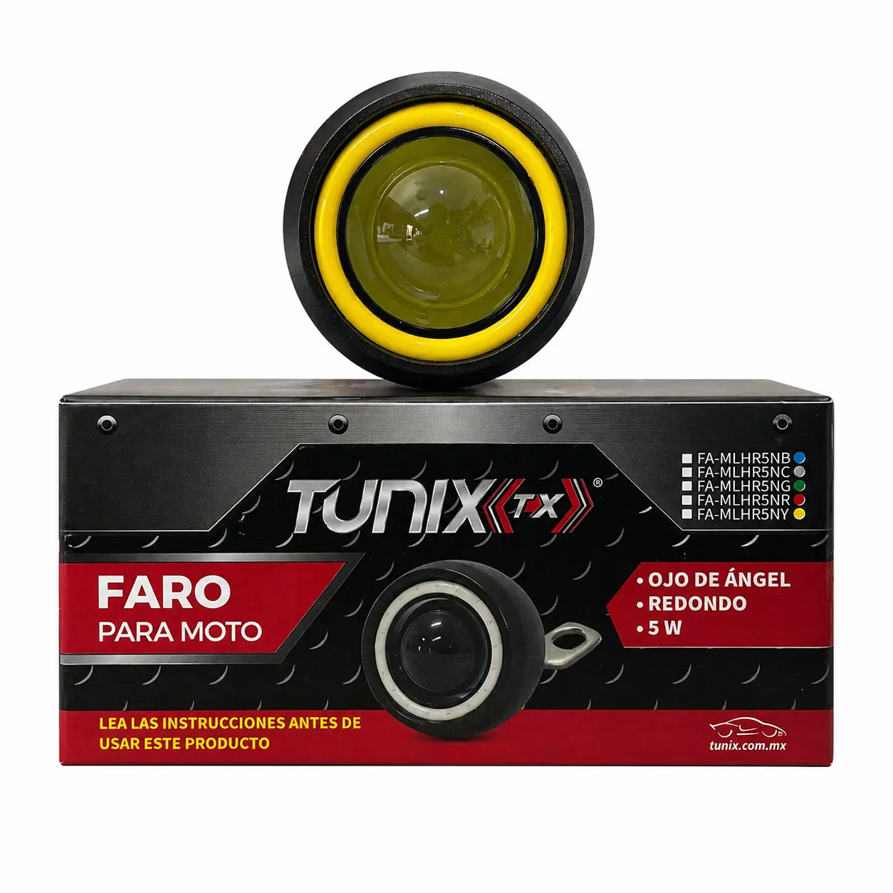 Faro LED para moto con ojo de ángel ambar