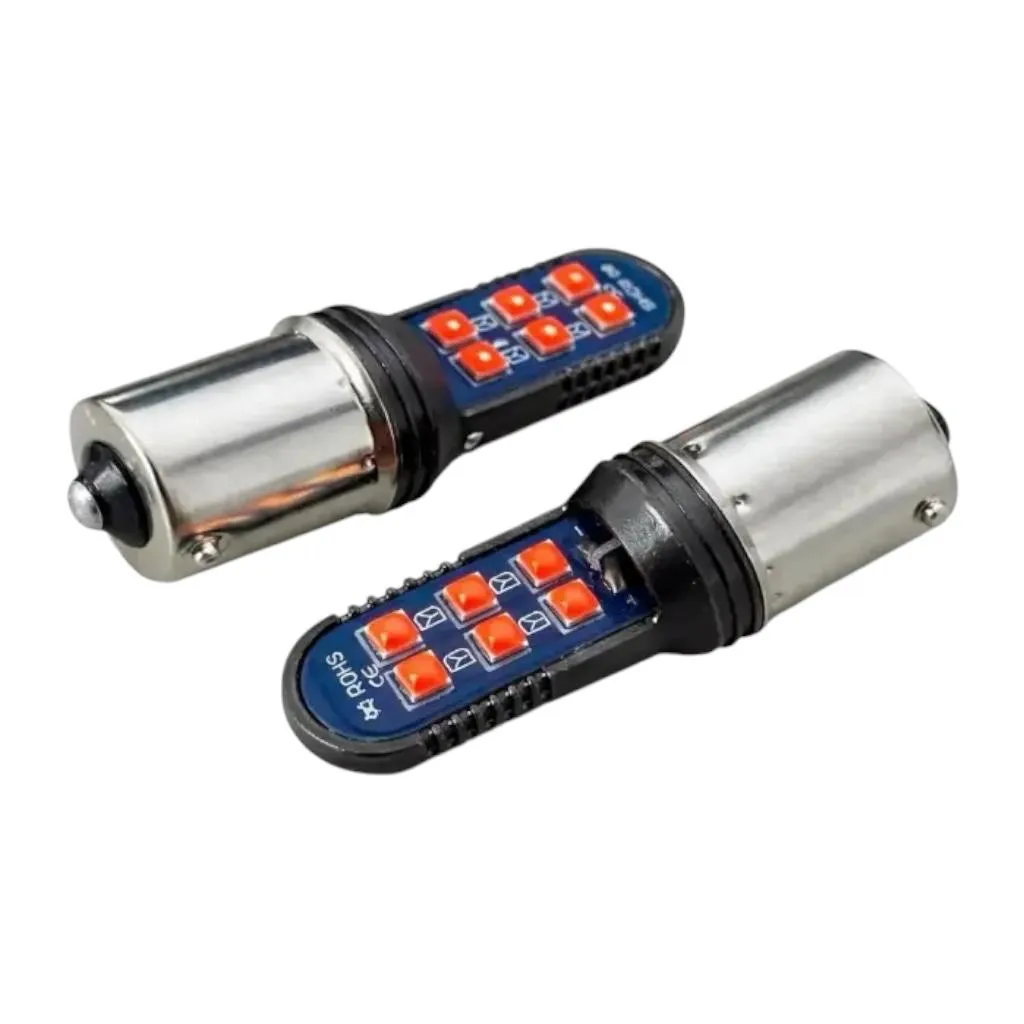 Foco 12 LED 1156 rojo