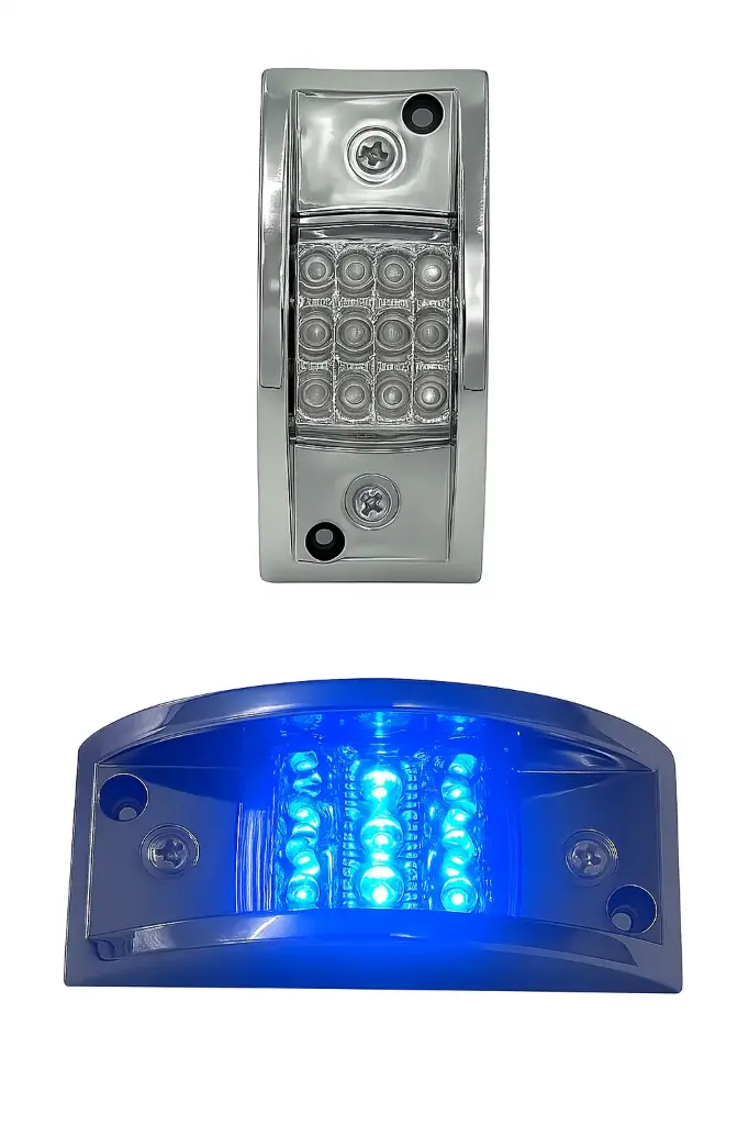 Plafón lateral de 12 LED azul