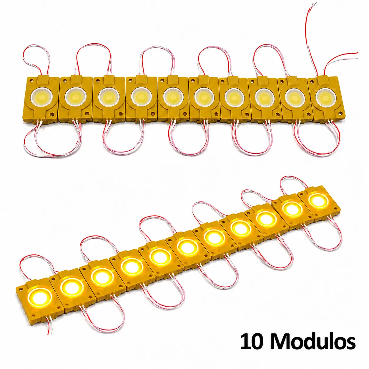 Tira de modulo LED ambar plasma 10 piezas
