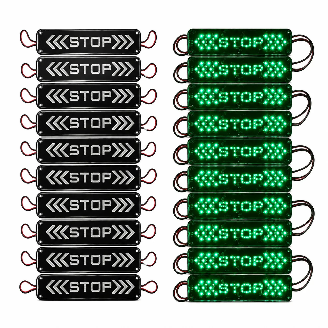 Modulo LED stop grande con funciones verde (Tira de 20 piezas)