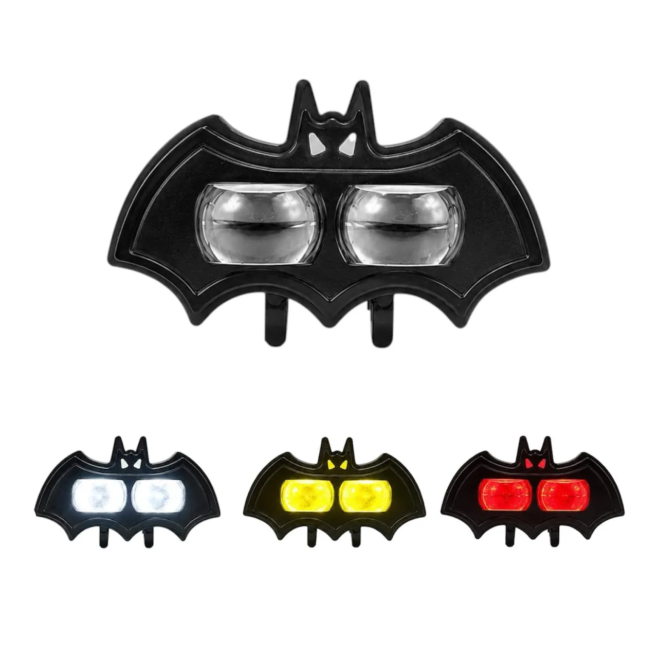 Faro LED doble con lupa tipo Batman cuatricolor para moto — foto 1 de 2