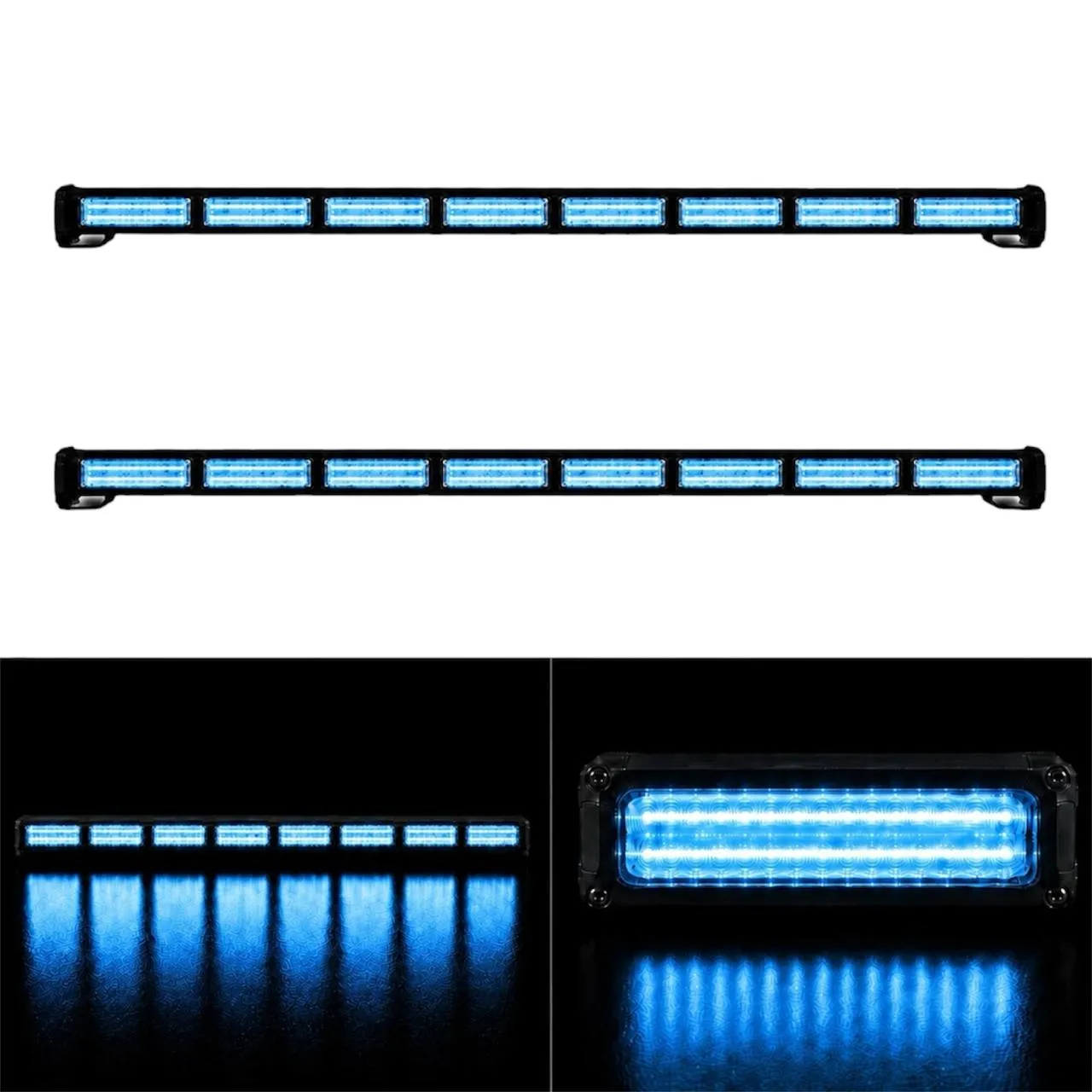 Barra LED azul hielo 8 módulos COB