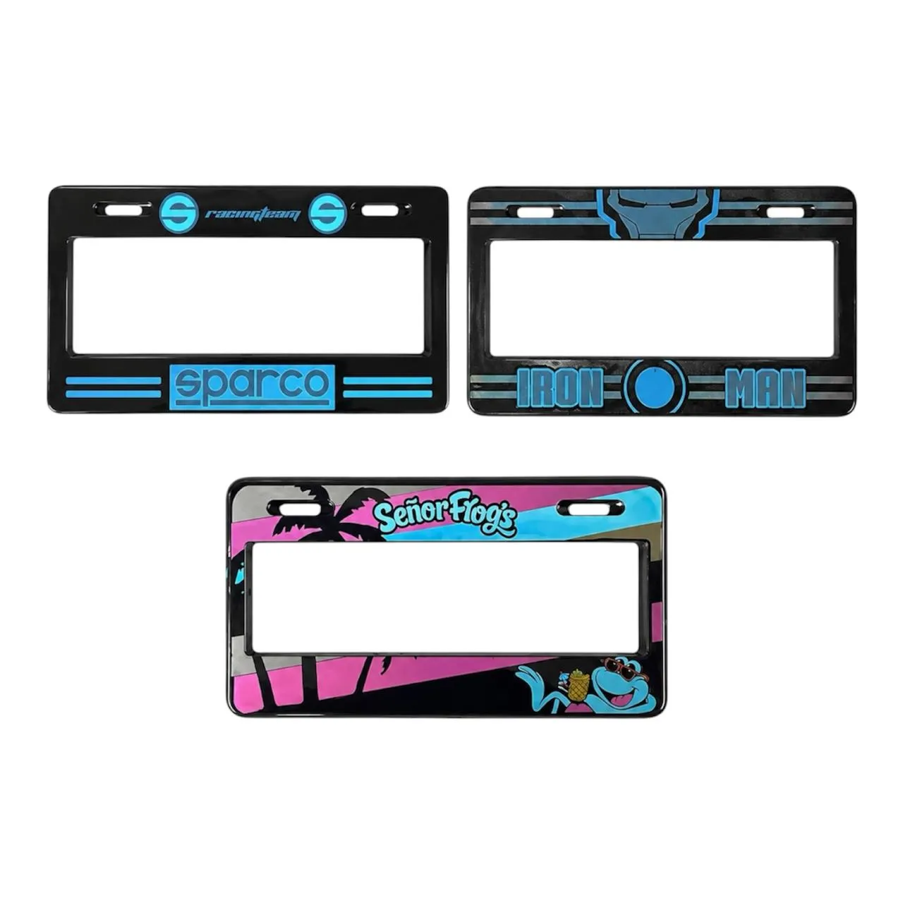 Portaplaca flexible tornasol varios modelos