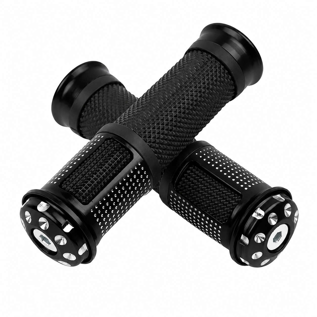 Puño metálico para moto negro