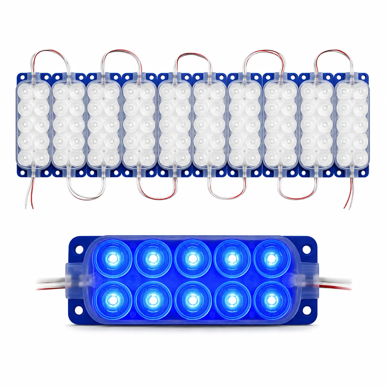 Módulo azul de 10 LED tira de 10 piezas