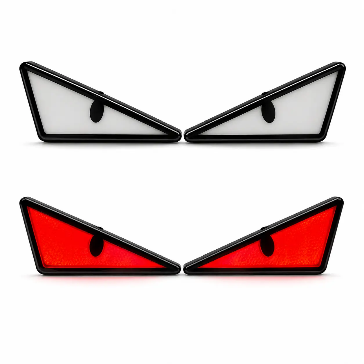 Luces LED tipo ojos triangulares rojo multifunciones