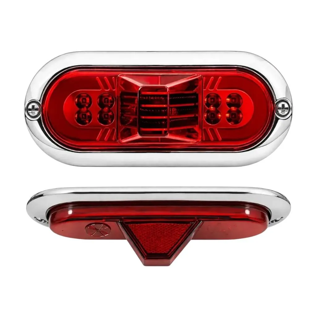 Plafón LED rojo tipo marcador Lateral
