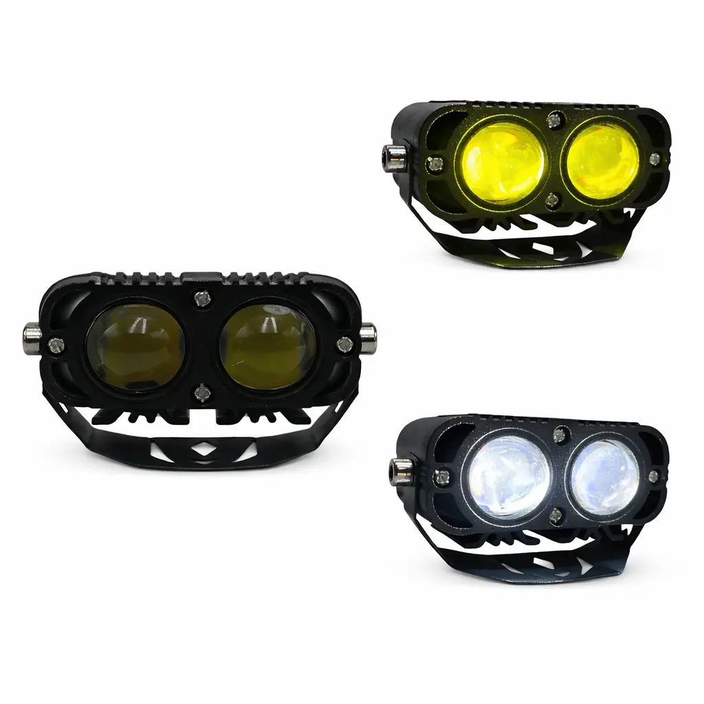 Faro LED doble tipo proyector bicolor