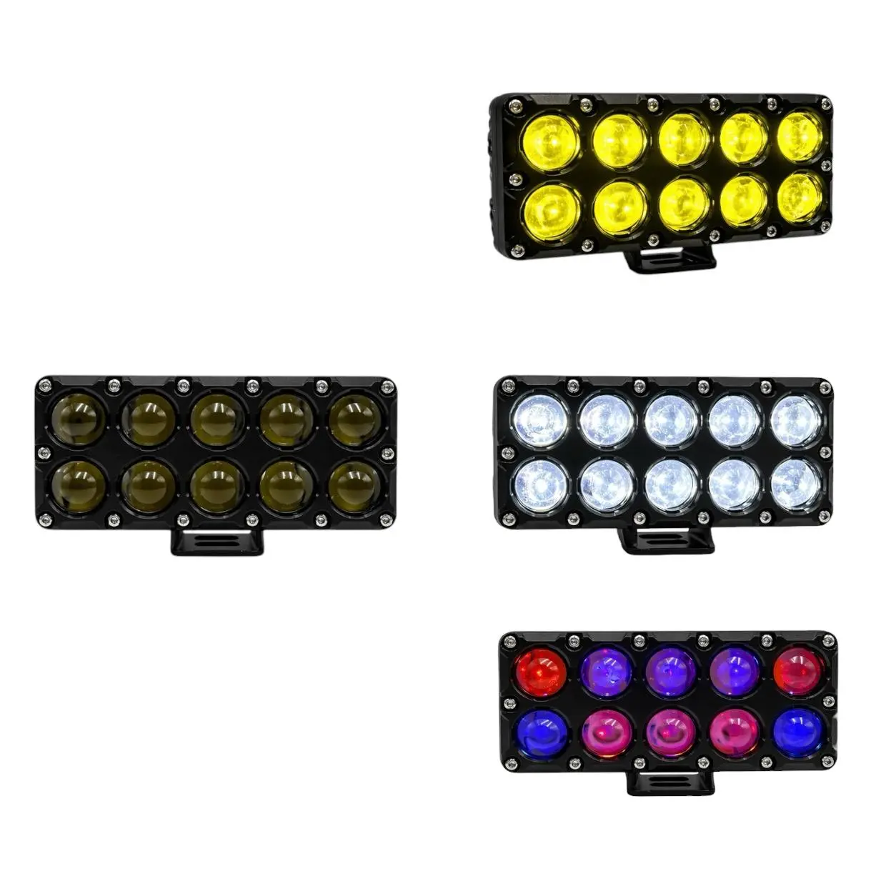 Barra LED titan de 10 lupas bicolor con ojo de demonio