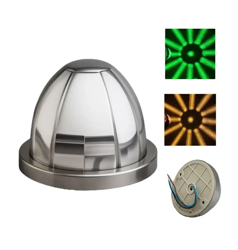 Plafón LED watermelon bicolor ámbar/verde