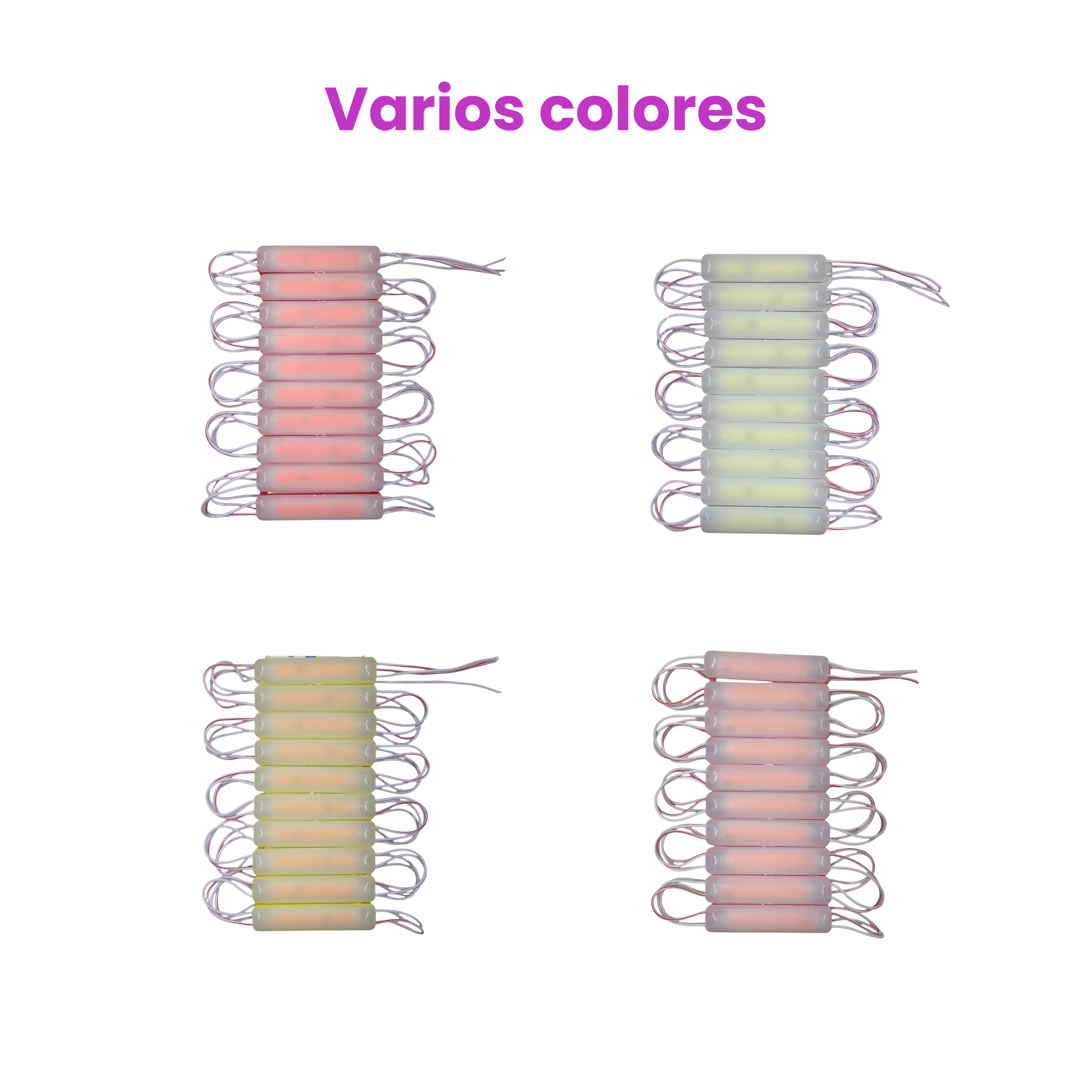 Modulo LED encapsulado tira de 20 piezas en varios colores  · Verde
