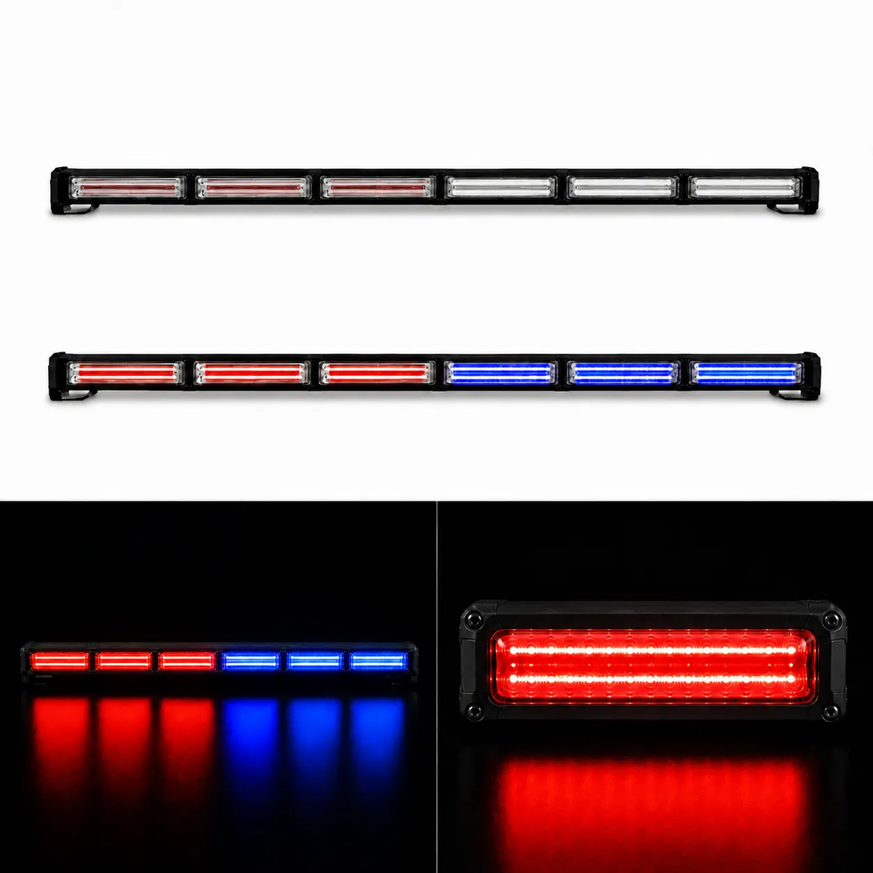 Barra LED código patrulla de 6 módulos COB