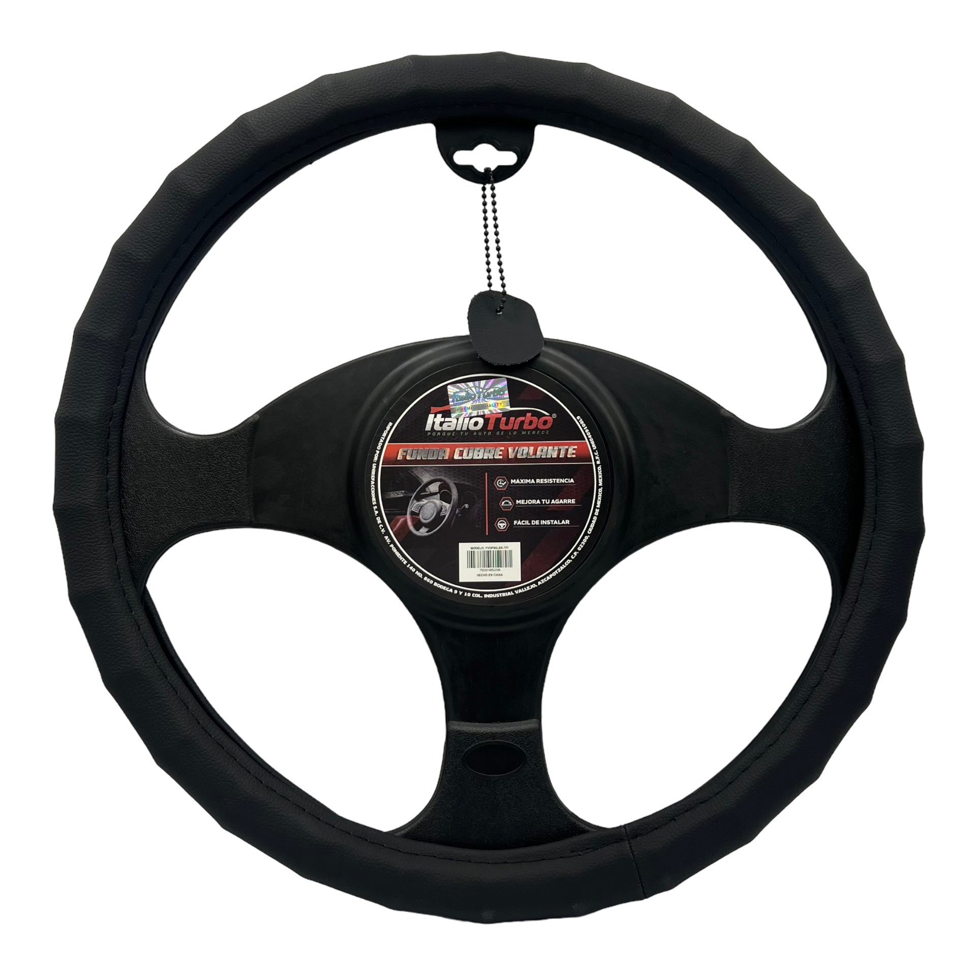 Funda cubrevolante de piel con borde deportivo
