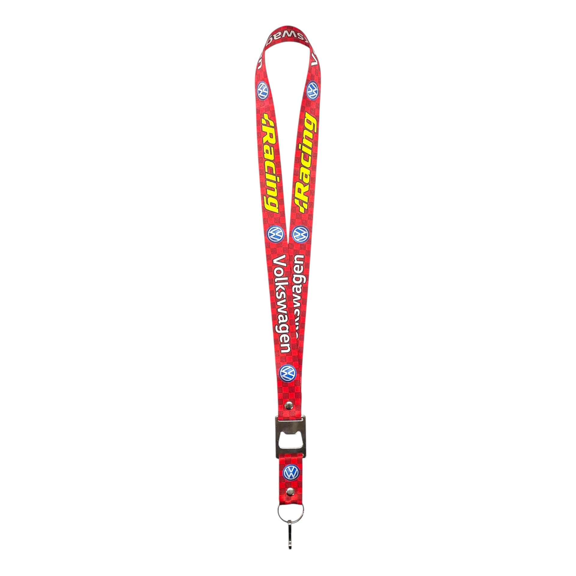 Lanyard con destapador VW Racing rojo